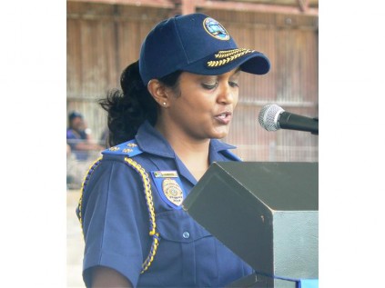 Deputy Chief of Police Ugeshni Naidoo delivered her keynote address to all present at the Women's Wellbeing Session.
