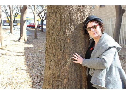 Concerned resident Pule De Roland Phillips, does not want to see the trees alongside the library being removed for a parking area.