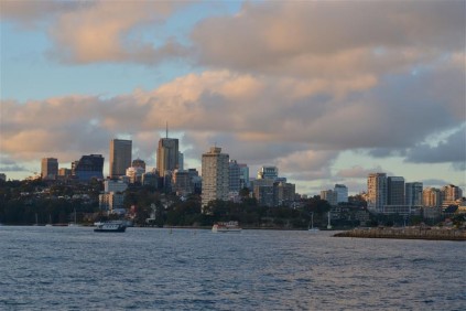 The city seen from the ferry.