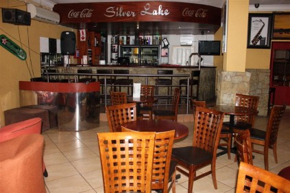 The inside of Silver Lakes pub.