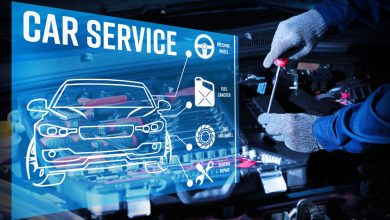 Interface of modern car diagnostic program on engine background. Car service concept.