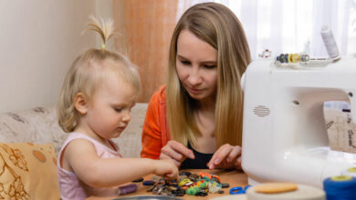 Help your child make a DIY confetti bookmark