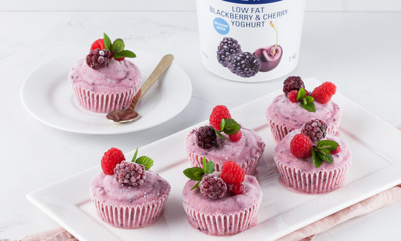 4 SEPTEMBER - SUNDAY SPOIL – Frozen yoghurt berry cupcakes