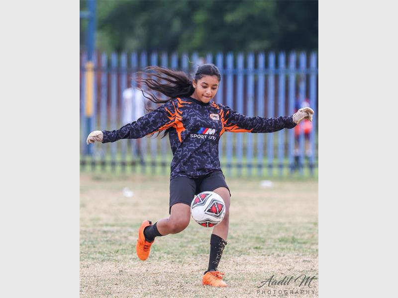 At just 12, African Tigers player, Qailah Choughlay is the only girl leading a boys’ team and she’s earning respect on and off the field with every save she makes.