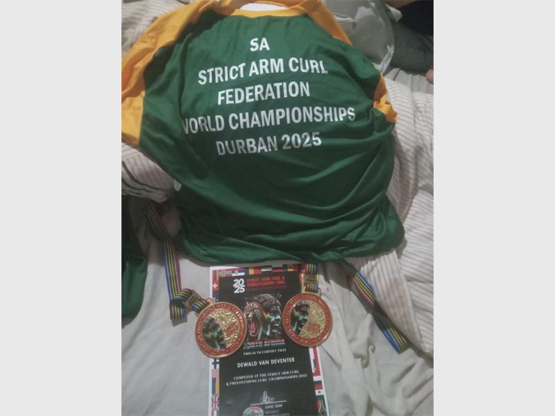 Die sterkman van Selection Park het sy staal gewys by die wêreld kampioenskappe in Durban.