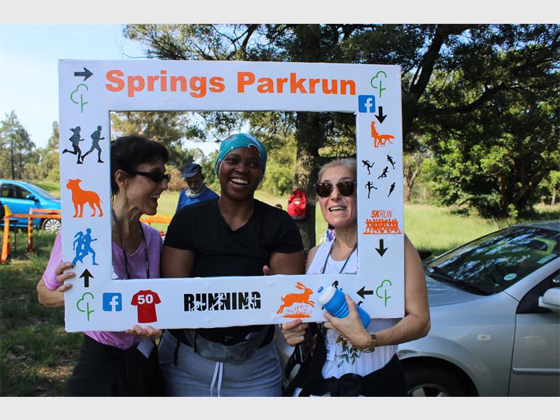 Residents gathered in high spirits for the ninth anniversary of the Springs parkrun, complete with tutus, cupcakes and community spirit.