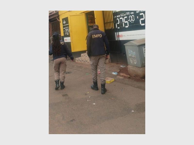 The EMPD Eastern Region Task Team inspected liquor outlets in Springs to check license validity and compliance with regulations.