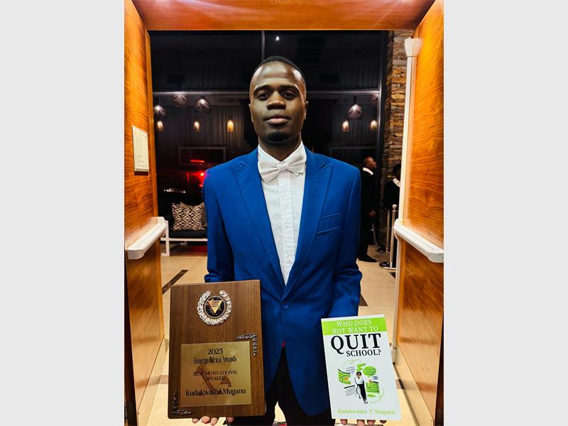 Motivational speaker and life coach Kudakwashe Thomas Muganu is using his latest book to tackle school dropouts, encouraging young people to see education as the key to long-term success.