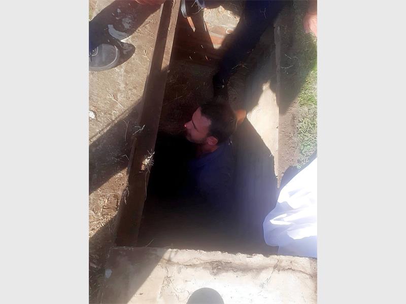 A heartwarming rescue unfolded in Selcourt as SPCA members worked together to bring a trapped puppy to safety.