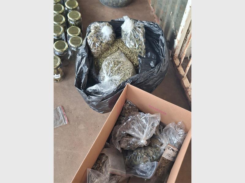 Springs police officers confiscated a large quantity of dagga and related products during a raid at a Strubenvale premises.