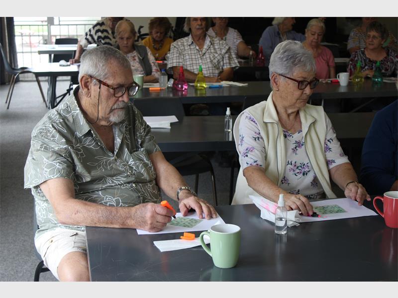 Members of the Springs Senior Citizens Club gathered for a fun bingo session, highlighting the joy it brings to seniors.