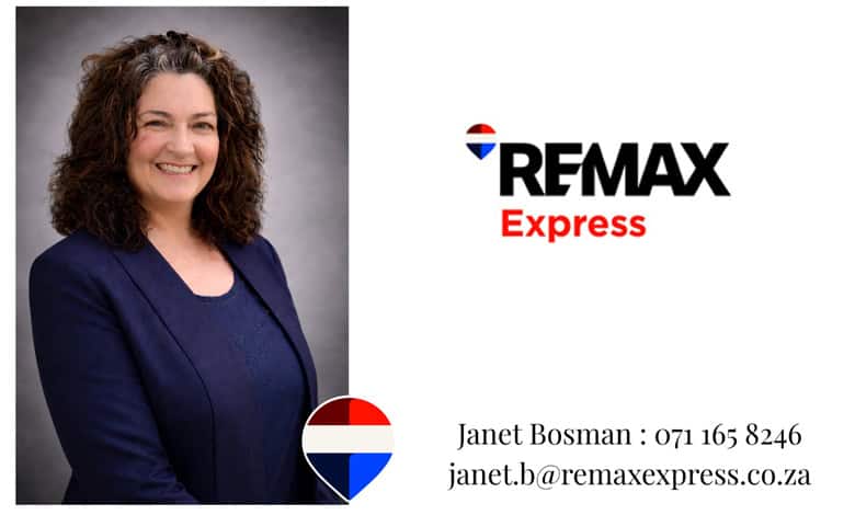 Janet Bosman - Candidate property practitioner at RE/MAX Express has the expert answers.