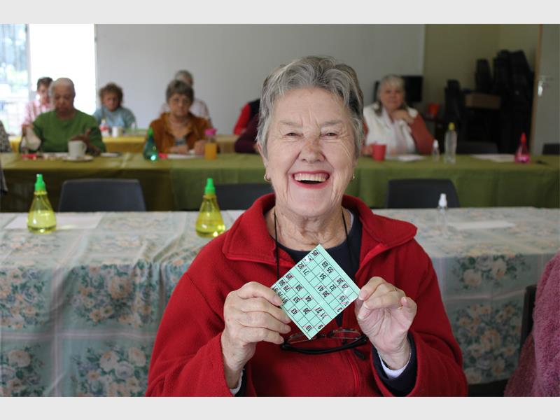 Despite the chilly weather, the Springs Senior Citizens Club members gathered for a cheerful bingo morning.