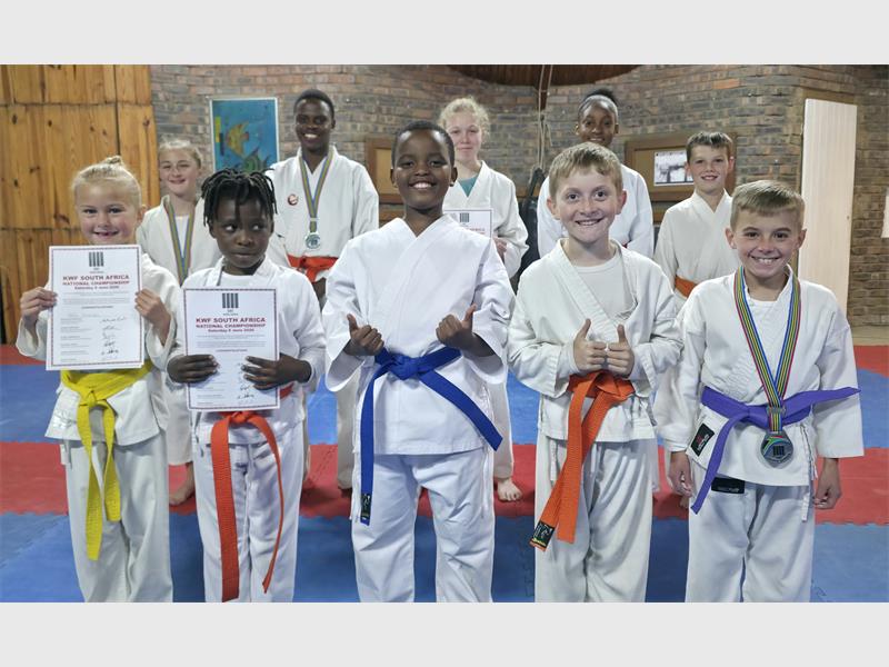 Thirteen karatekas from KWF Springs delivered impressive results at2026 KWF Junior SA championship in Johannesburg, showcasing skill across all belt divisions.