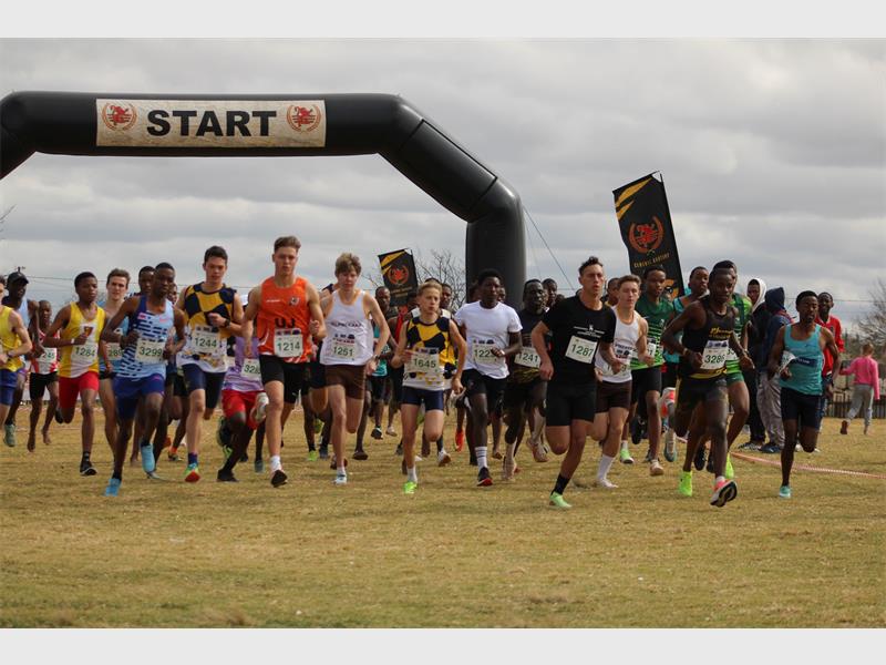 The event saw hundreds of the province's middle distance runners compete in the fourth cross country league meeting of the season.