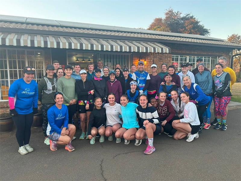 Springs Striders Athletics Club combined fitness with giving back as members spent 67 minutes running and donating much-needed supplies to support the Springs SPCA.