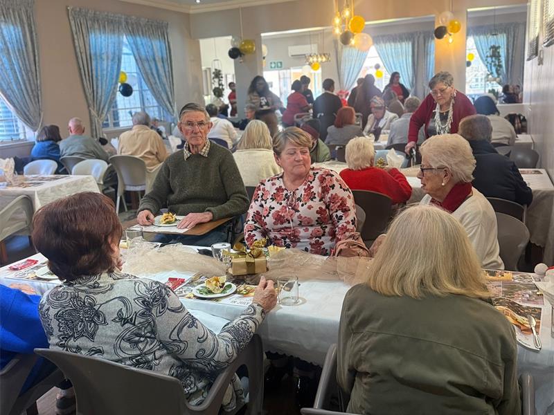 Springs Retirement Village residents embraced the festive spirit with their annual Christmas in July celebration, enjoying a hearty lunch.