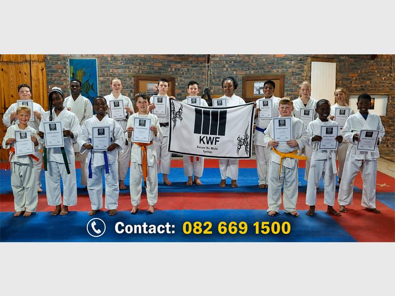 KWF Springs Karate Club members earned new belts after putting their skills to the test during a recent dojo grading.