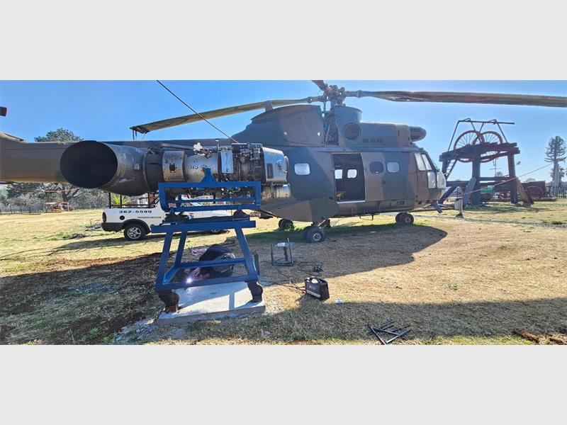 A historic engine once used to power South African Air Force helicopters is now on display at the Springs Mine and Military Museum.