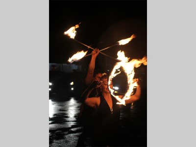 Fire Dancers at the Mazda relaunch.
