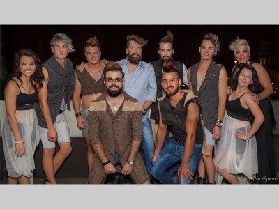 Jannie van der Westhuizen and the West End Studio team and models after the Paul Mitchell Hairstylist of the Year 2015 event held at Gold Reef City's Lyric Theatre.