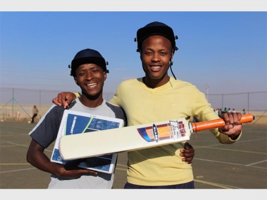 Chairperson of the Mohalkeng Cricket Club, Tumi Mpaga and his right-hand man, Sandile Makalima (deputy chairperson).