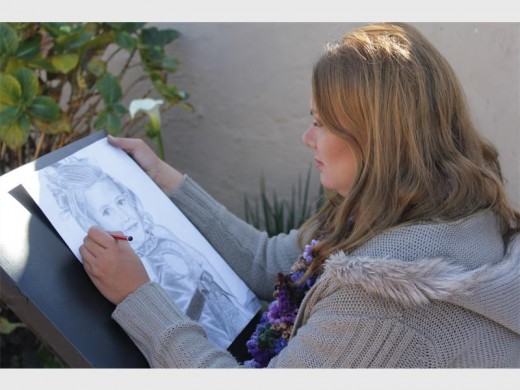 Liru Toureen is the artist in the most unlikely place and she is reaching for the stars with her talent. Photo: Roxy de Villiers