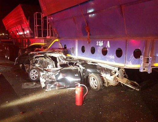 A view of the destruction following the collision. Photo courtesy of ER24.