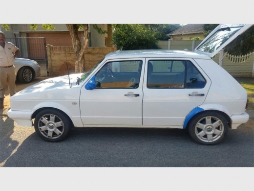 The white Golf the suspects used to cart away the stolen goods. Photo submitted.