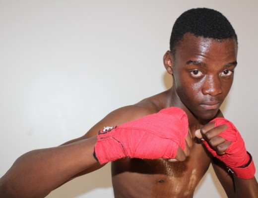 Bandile 'Little Jojo' Jojo believes in working his upper body during training to be able to keep his guard up during a boxing bout. Photo: Roxy de Villiers