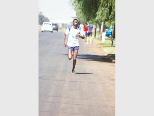 Frans Mola (South Deep) and Comrades Marathon silver medallist in front. Photo: Raymond Moeng
