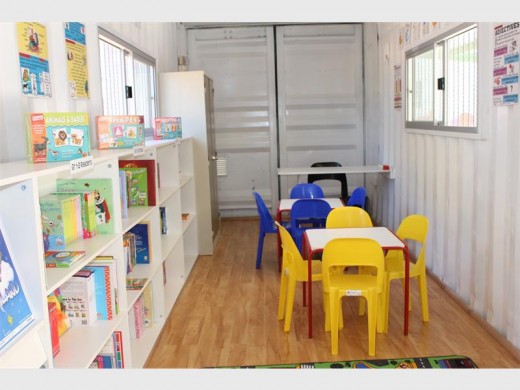 Inside the container library.