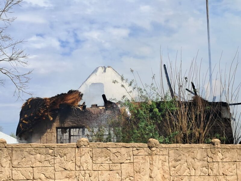 A fierce fire has left a Westonaria home in ruins, with emergency crews still battling the blaze.