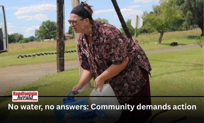 Frustrated Venterspos residents blame Rand West City for prolonged water outages that have left taps dry for more than a week.