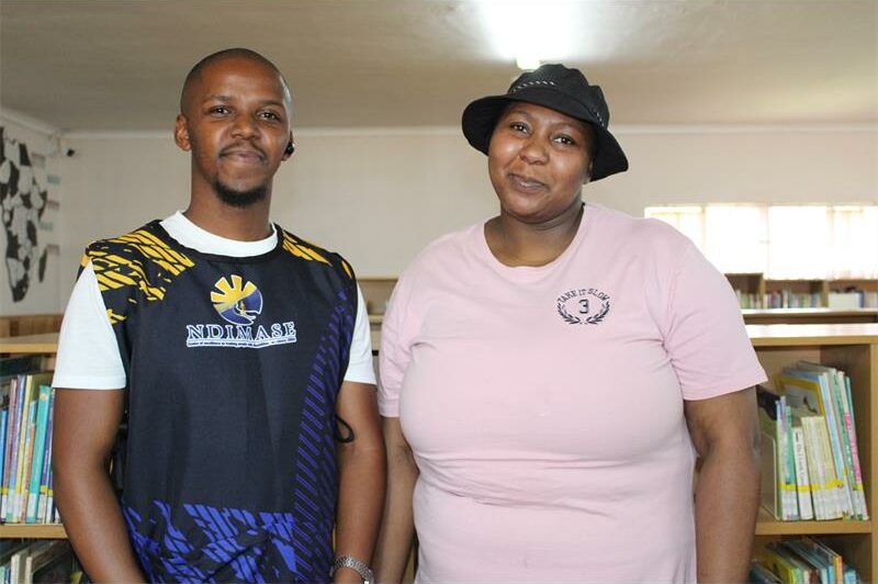 Ndimase Development Centre showed their support by creating awareness of breast cancer during a recent walk and talk event hosted at Simunye Library.