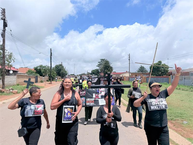 Toekomsrus residents took to the streets to stand up for the right of all coloured people to live safely.