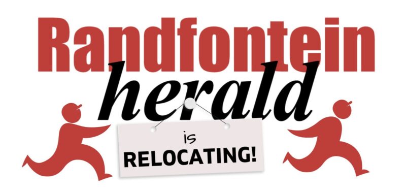 The Randfontein Herald is relocating, but will continue to serve the community.