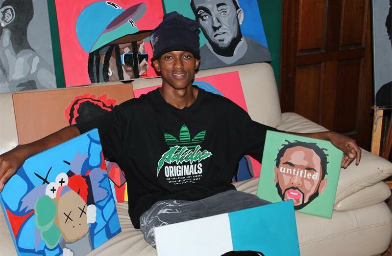 From custom paintings to bold graphic designs, Kgosi ART is exploring brand collaborations to bring his art to a wider audience.
