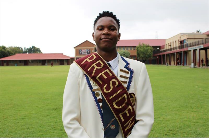Hoërskool Jan Viljoen head boy Luthando Mpanjukelwa has been appointed West Rand District RCL Public Relations Officer