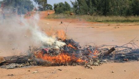 Angry residents of Dan Tloome staged a protest after enduring three years of inconsistent water supply, with many now left without any access after water tanker services suddenly stopped.