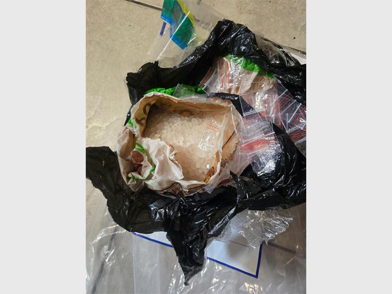 A 35-year-old suspect was arrested after police uncovered a large quantity of suspected crystal meth hidden during a targeted West Rand operation.