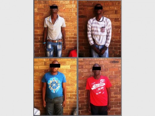 THE four suspects arrested in connection with the hijacking. Photograph: EMPD