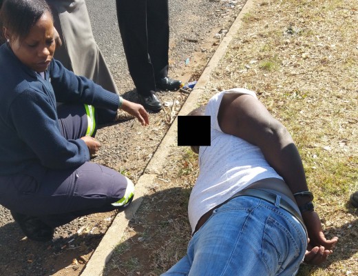 The suspect who was arrested at the scene.