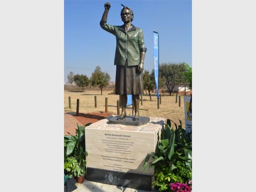 THE newly unveiled life- size statue of Mama Bertha Gxowa erected at Keditselana Cultural Village.
