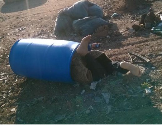 The unidentified man was wrapped in a blanket. Photograph: The Tembisan
