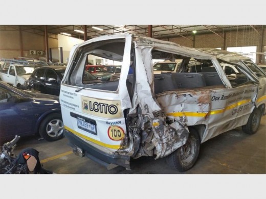 THE workplace mini bus after the accident
