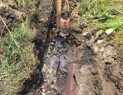 The site in Edleen where the cable theft took place. Photograph supplied
