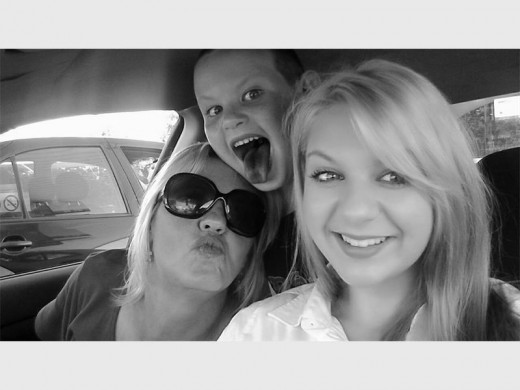 SALOME Bradley with her two children, Justin (6) and Shavonne (19).