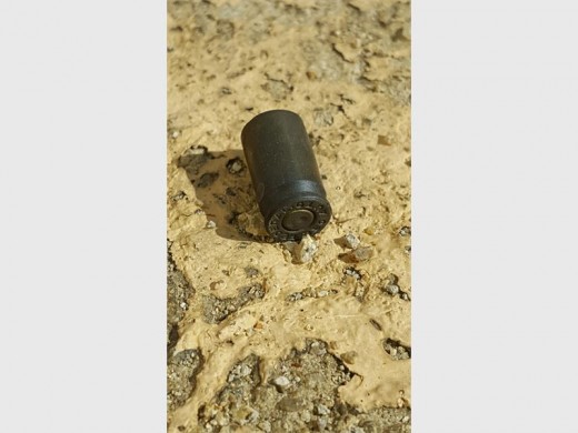 THE cartridge casing found on the driveway of Castlemaine's house, where he was shot.