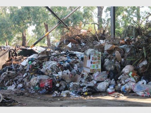 RUBBISH piled up at the station.